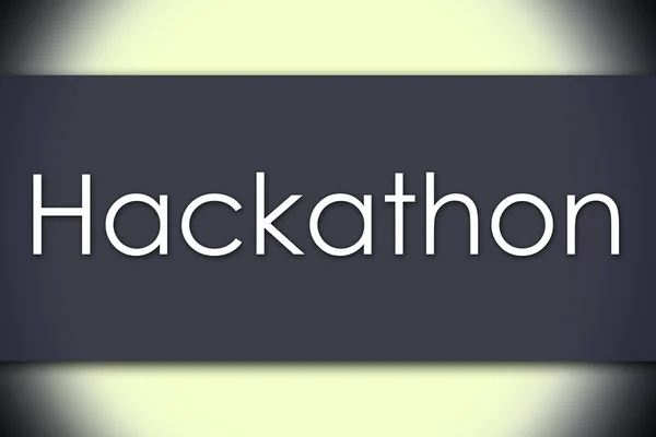 Hackathon - concetto di business con testo — Foto Stock