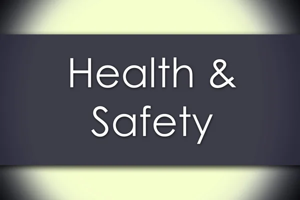 Gezondheid & veiligheid - bedrijfsconcept met tekst — Stockfoto