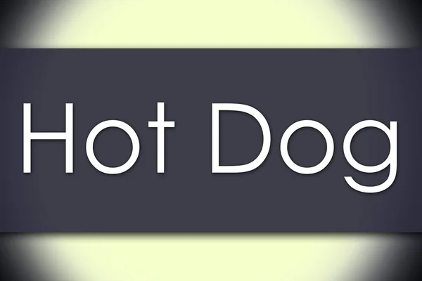 Hot Dog - concepto de negocio con texto — Foto de Stock