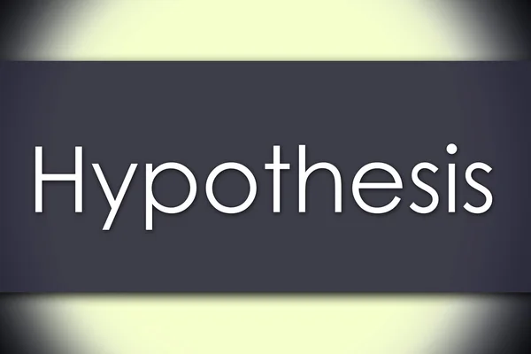 Hypothesis - business concept with text — Stock Photo, Image