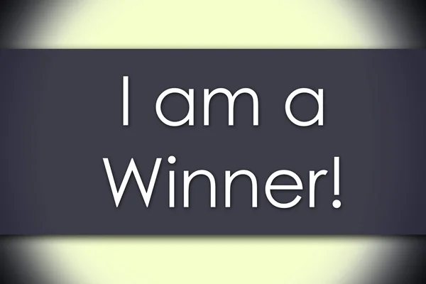 Sou um Vencedor! - conceito de negócio com texto — Fotografia de Stock
