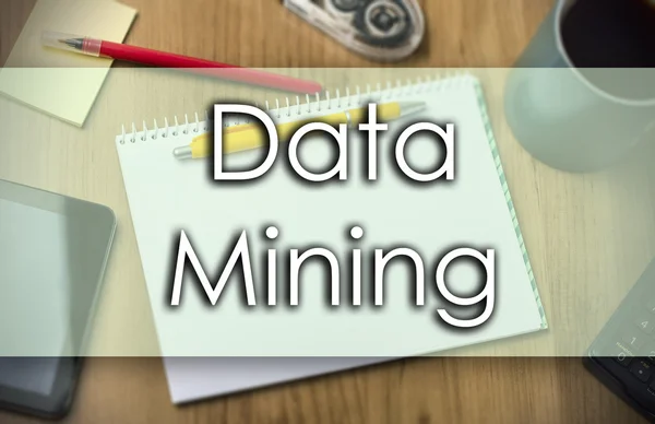 Data Mining - conceito de negócio com texto — Fotografia de Stock