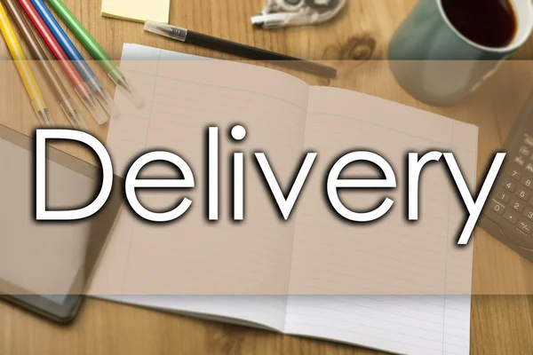 Delivery - business concept with text — Stock Photo, Image