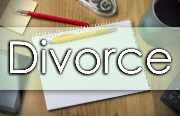 Διαζύγιο - επιχειρηματική ιδέα με το κείμενο — Φωτογραφία Αρχείου