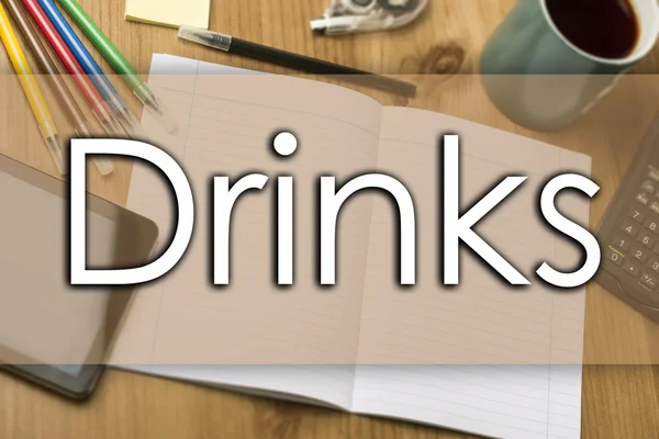 Drinks - Geschäftskonzept mit Text — Stockfoto