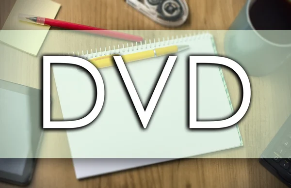 DVD - bedrijfsconcept met tekst — Stockfoto