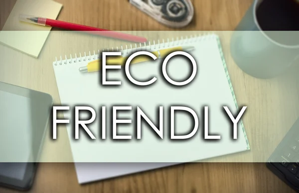 ECO FRIENDLY бізнес-концепція з текстом — стокове фото