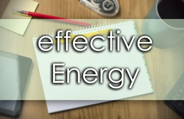 Efficacité énergétique - concept d'entreprise avec texte — Photo