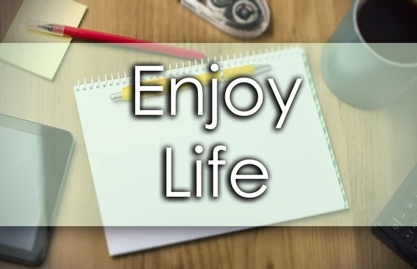 Enjoy Life -  business concept with text — Stock Photo, Image