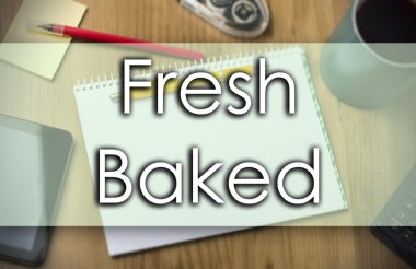 Taze Baked - metin ile iş kavramı