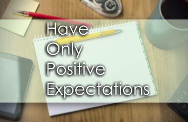 Sadece olumlu beklentiler umut - iş kavramı ile te var