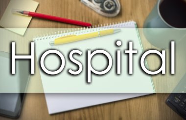Hastane - metin ile iş kavramı