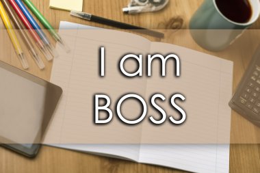 Patron - iş kavramı metin ile benim