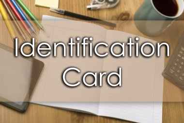 Kimlik kartı - metin ile iş kavramı