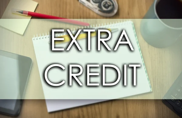 Extra kredit - affärsidé med text — Stockfoto