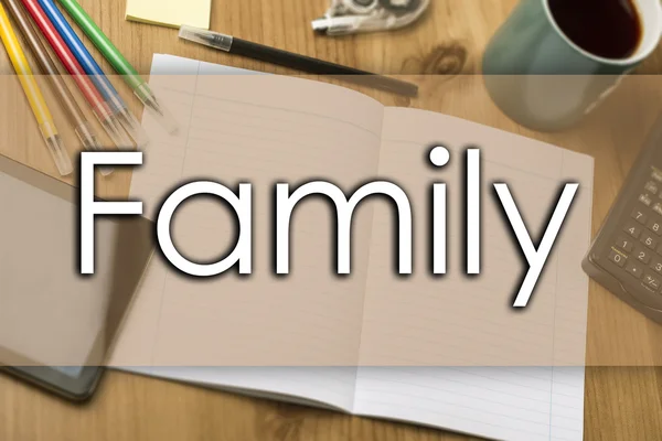 Familia - concepto de negocio con texto — Foto de Stock