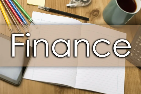 Finance - business concept with text — Stock Photo, Image