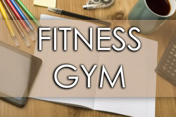 FITNESS GYM - concetto di business con testo — Foto Stock