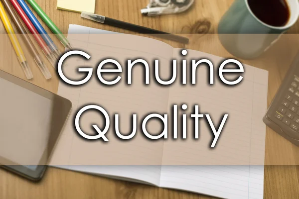 Genuine Quality - business concept with text — Stock Photo, Image