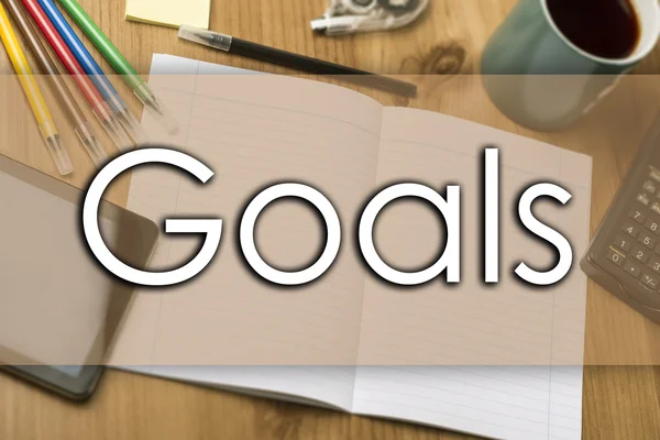 Goals - business concept with text — Stock Photo, Image