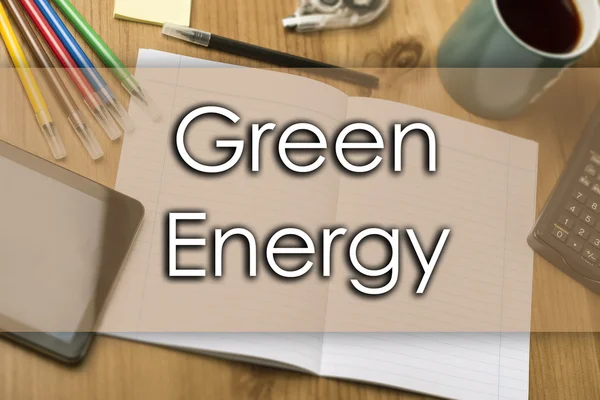 Energía verde - concepto empresarial con texto — Foto de Stock