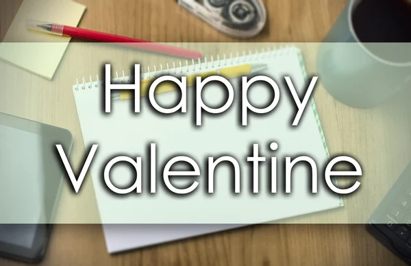 Happy valentine - Geschäftskonzept mit Text — Stockfoto