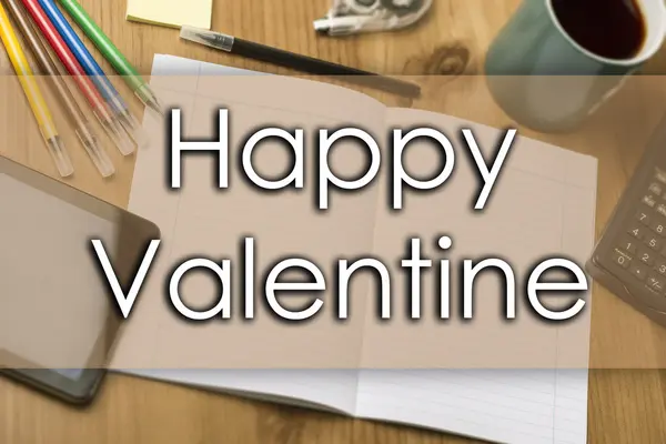 Happy valentine - Geschäftskonzept mit Text — Stockfoto