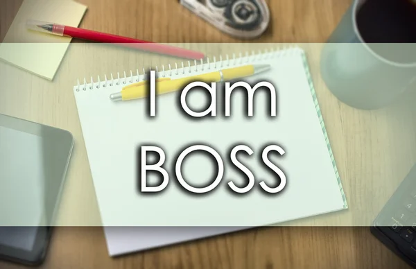 I am BOSS -  business concept with text — Stock Photo, Image
