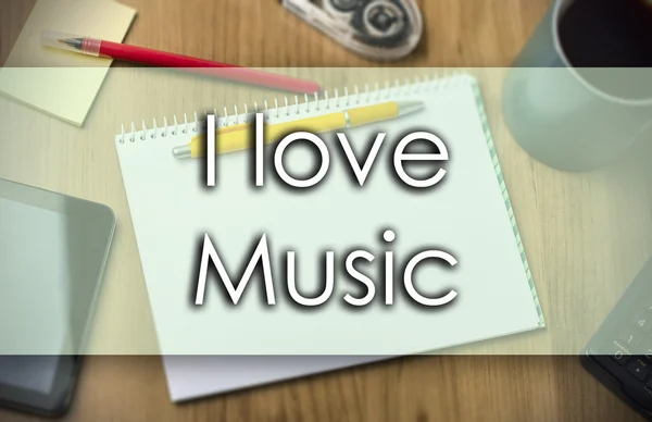 I love Music -  business concept with text — Stock Photo, Image