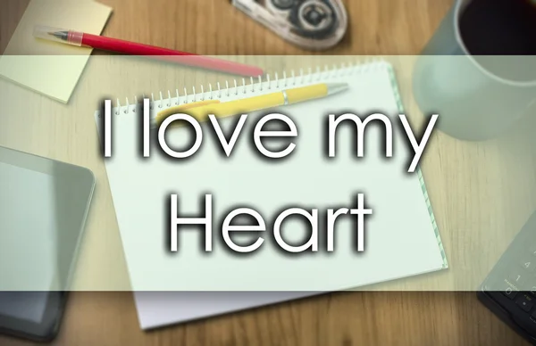 I love my Heart - konsep bisnis dengan teks — Stok Foto