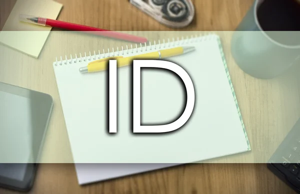 ID - affärsidé med text — Stockfoto