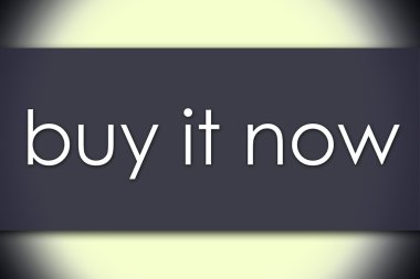 satın almak o şimdi - iş kavramı ile metin