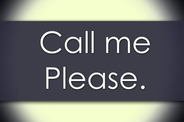 Lütfen ara beni. -iş kavramı ile metin