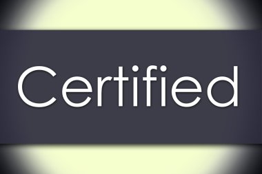 Sertifikalı - metin ile iş kavramı