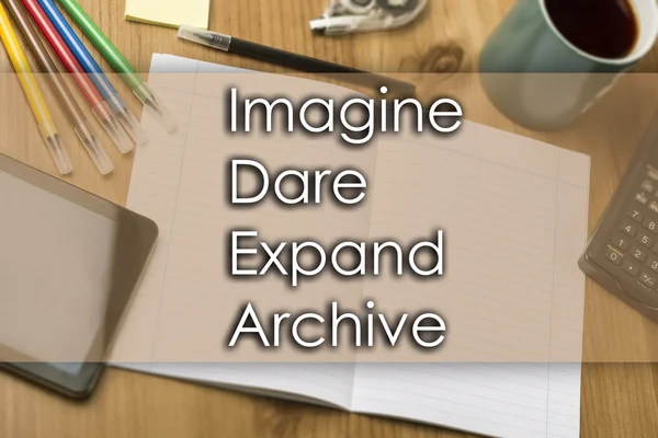 Imagine Dare Expand Archive IDEA - business concept with text