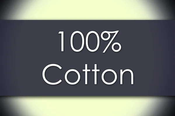 100 % bavlna - obchodní koncept s textem — Stock fotografie