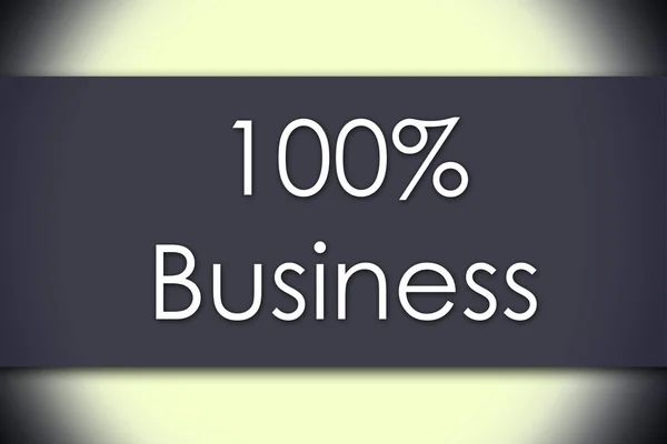 100%业务-业务概念与文本 — 图库照片