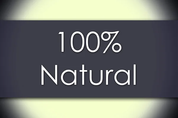 100 % naturel - concept d'entreprise avec texte — Photo