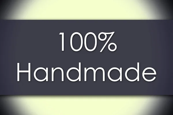 100% Handmade - bedrijfsconcept met tekst — Stockfoto