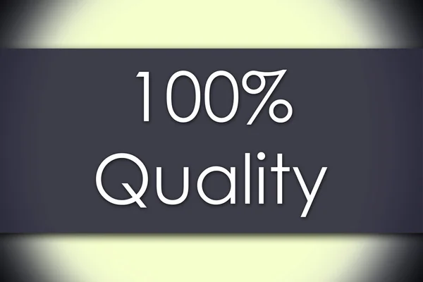 100% Quality - business concept with text — Stock Photo, Image