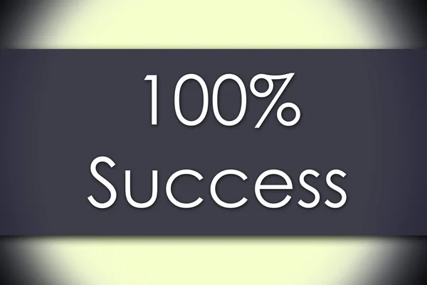 100% succes - bedrijfsconcept met tekst — Stockfoto