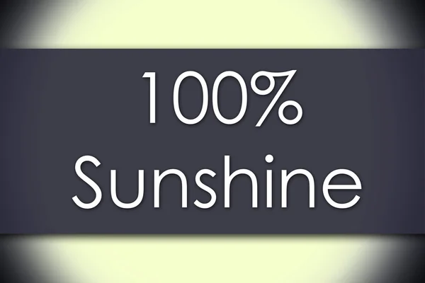 100% sunshine - koncepcja biznesowa z tekstem — Zdjęcie stockowe