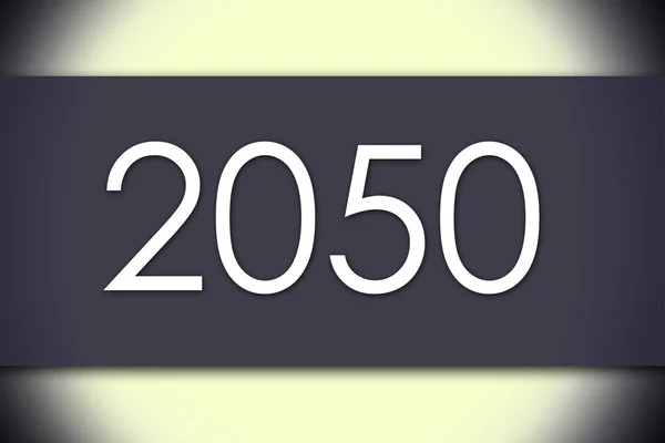 2050 - conceito de negócio com texto — Fotografia de Stock