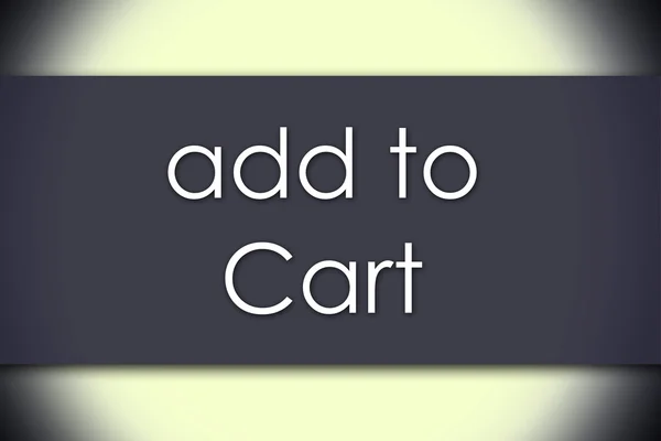 Add ke Cart - konsep bisnis dengan teks — Stok Foto