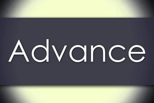 Advance - bedrijfsconcept met tekst — Stockfoto