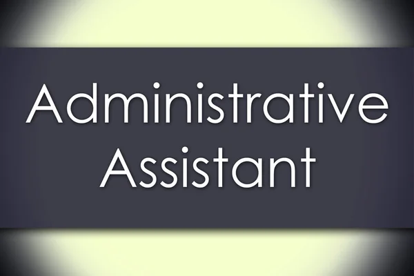 Assistant administratif - concept d'entreprise avec texte — Photo