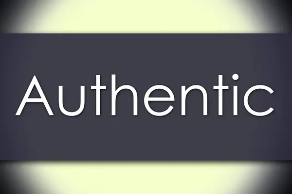 Authentic - business concept with text — Stock Photo, Image