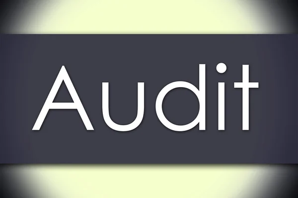 Audit - Geschäftskonzept mit Text — Stockfoto