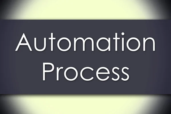 Proceso de automatización - concepto de negocio con texto — Foto de Stock