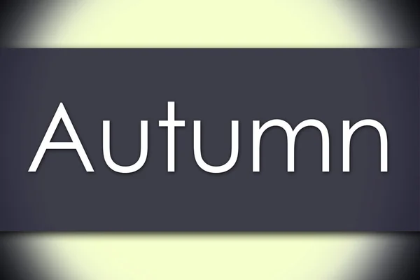 Autumn - business concept with text — Stock Photo, Image